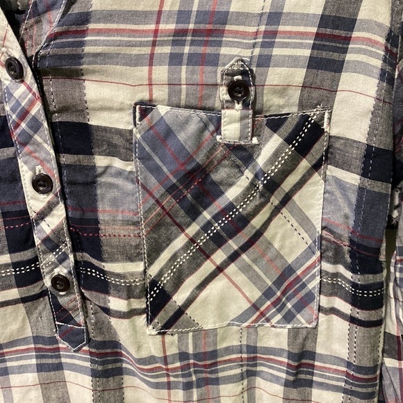 Kuhl Tencel Blue Gray Plaid Pullover Tunic EUC - Picture 7 of 16